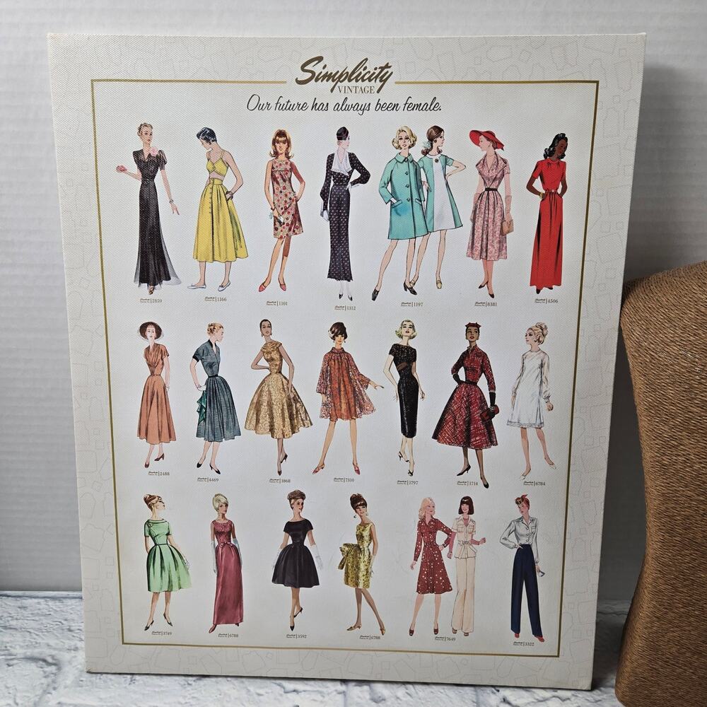 Simplicity Vintage Patterns Canvas Artwork Our Future Has Always Been Female